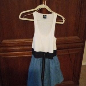 Vintage PINK Victoria's Secret White and Blue Midi Dress